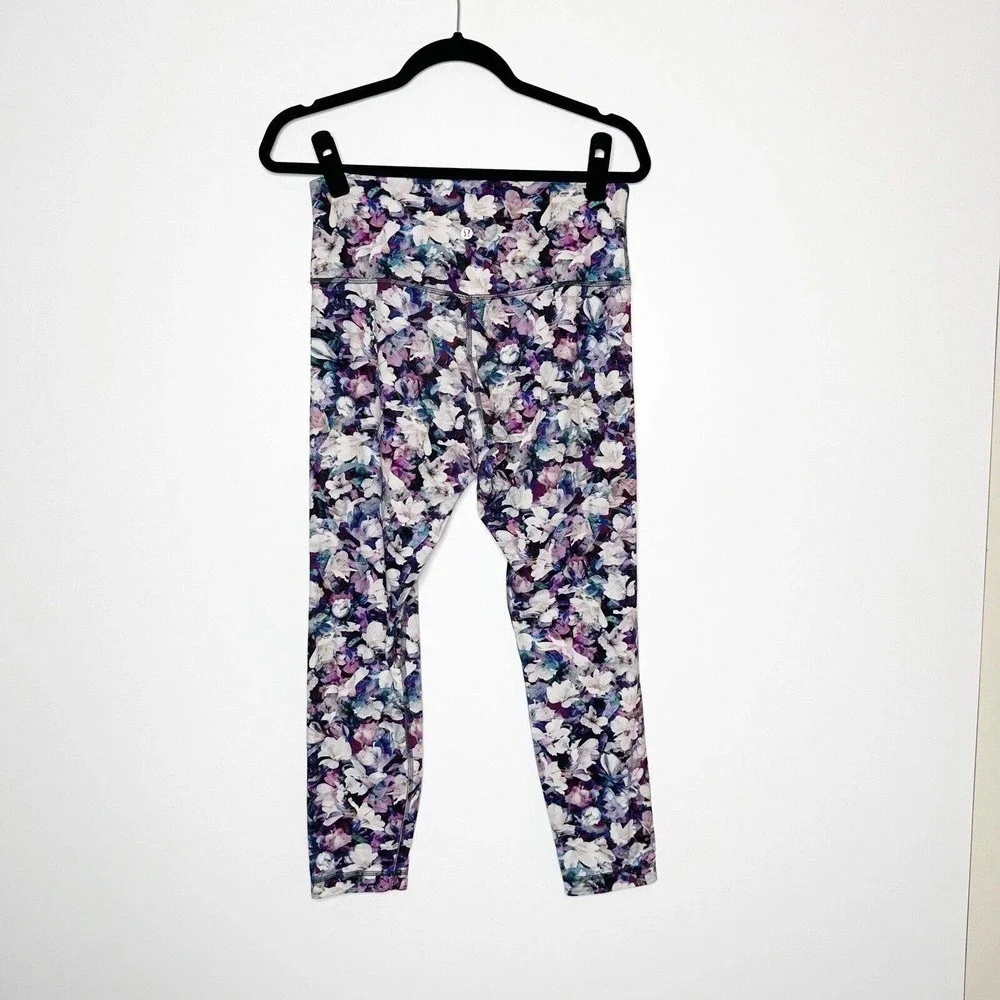 Lululemon Align Crop 25" Utopia Multi Floral Leggings Women's Size 10 - Picture 4 of 5